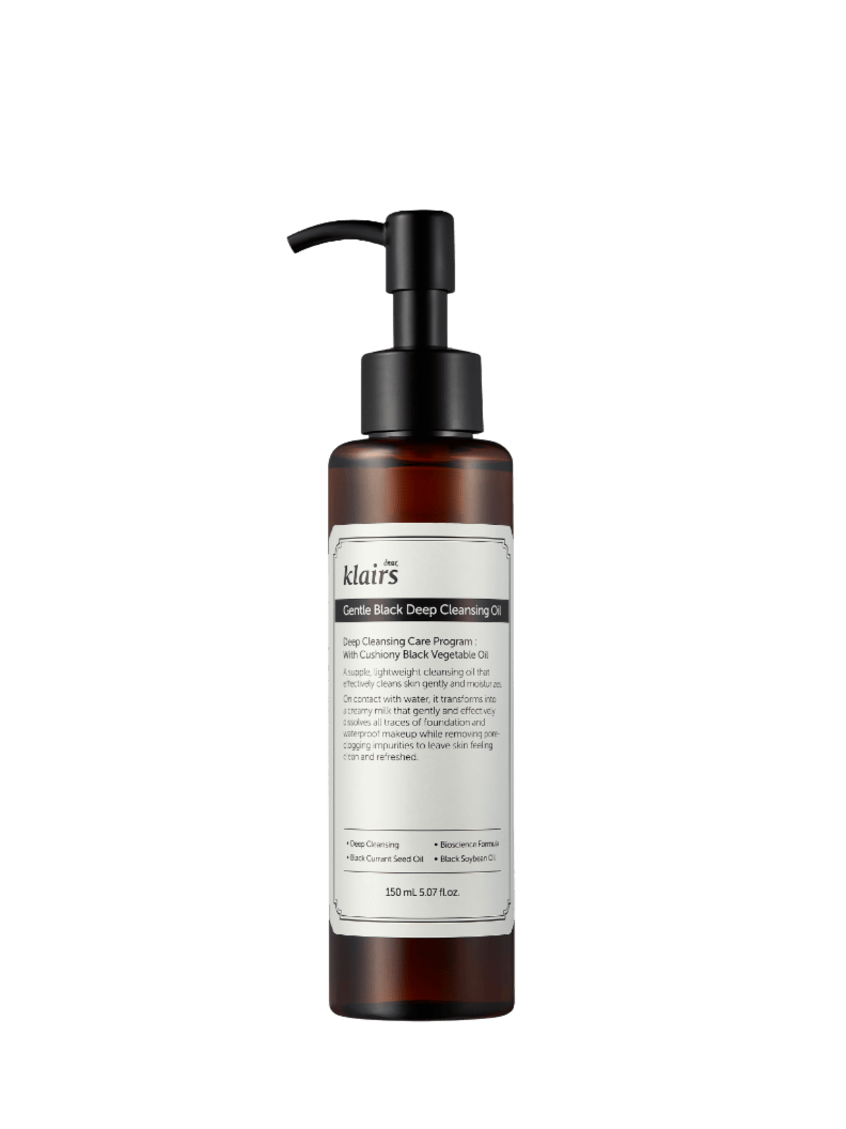 KLAIRS Gentle Black Deep Cleansing Oil 150 ml